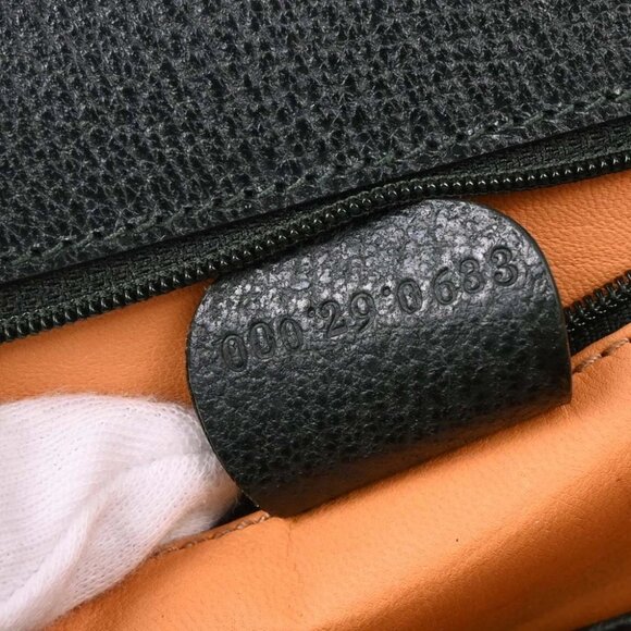 Gucci Dark Green Pigskin Bamboo 2way Handbag - Picture 10 of 10